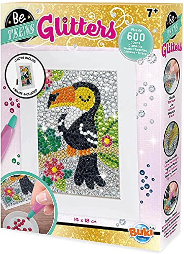 Buki France- Be Teens Glitters-Tucano Unicorno Gioco Pittura Diamanti, Multicolore, DP004