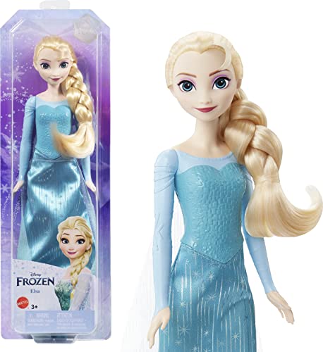 Disney Frozen - Elsa Bambola con Abito Esclusivo e Accessori Ispirati ai Film 1, Giocattolo per Bambini 3+ Anni, HLW47 & FR FD Core Doll-AA 1, Colore Anna-Frozen 1, 0194735120734 - immagine 3
