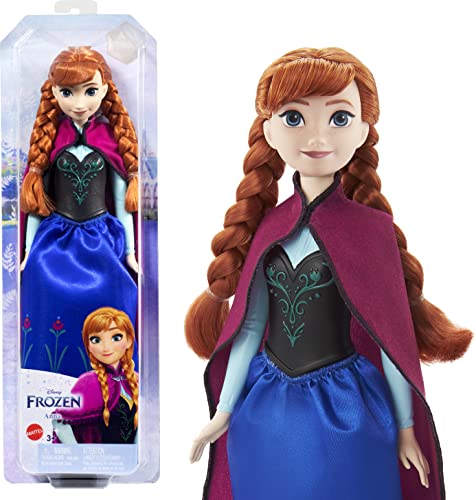 Disney Frozen - Elsa Bambola con Abito Esclusivo e Accessori Ispirati ai Film 1, Giocattolo per Bambini 3+ Anni, HLW47 & FR FD Core Doll-AA 1, Colore Anna-Frozen 1, 0194735120734 - immagine 6