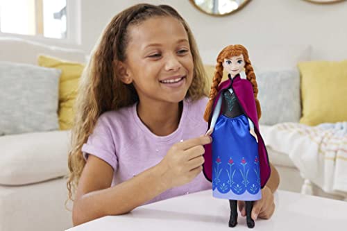 Disney Frozen - Elsa Bambola con Abito Esclusivo e Accessori Ispirati ai Film 1, Giocattolo per Bambini 3+ Anni, HLW47 & FR FD Core Doll-AA 1, Colore Anna-Frozen 1, 0194735120734 - immagine 7