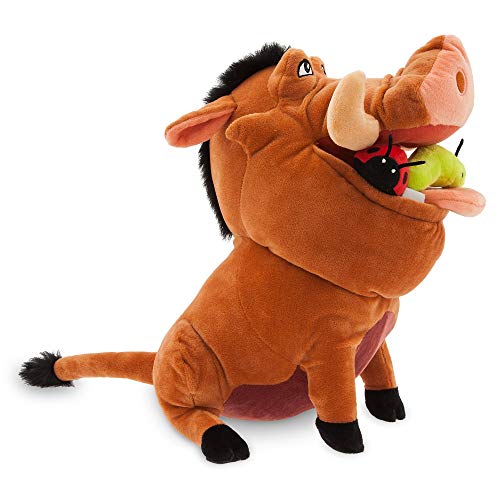 Disney Peluche medio morbido Pumba Store, Il Re Leone, 33 cm, personaggio coccoloso con dettagli ricamati, capelli soffici e insetti in bocca, adatto a tutte le età - immagine 3