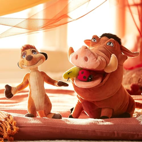 Disney Peluche medio morbido Pumba Store, Il Re Leone, 33 cm, personaggio coccoloso con dettagli ricamati, capelli soffici e insetti in bocca, adatto a tutte le età - immagine 5