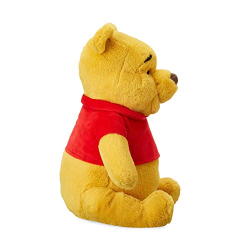 Disney Store Peluche di Winnie Pooh, 30 cm/12", in tessuto morbido al tatto con dettagli ricamati, indossa la classica maglietta rossa, per tutte le età - immagine 3
