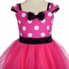 Lito Angels Vestito Costume Minnie per Bimba Bambina con Cerchietto, Taglia 18-24 Mesi, Rosa Caldo Pois (Etichetta in Tessuto 100) - immagine 5