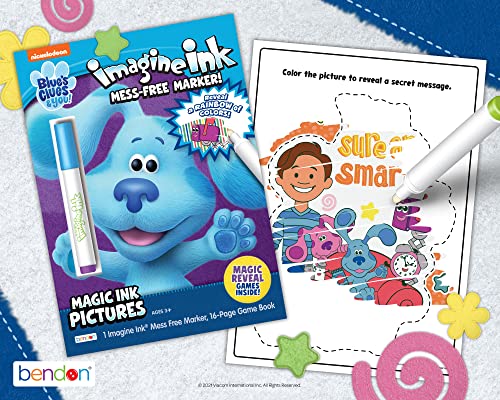 Nickelodeon Blue's Clues and You 16-Page Imagine Ink Coloring Book with Mess Free Marker 50580 Bendon - immagine 8