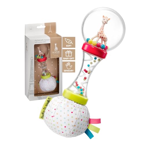 Sophie de giraf zachte maracas rammelaar in witte geschenkdoos