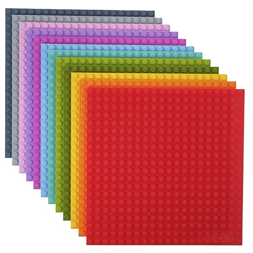 Strictly Briks - classiche basi per costruzioni - 100% compatibili con tutte le principali marche - basi per costruire torri, tavoli e molto altro ancora - 12 colori - 15 x 15 cm