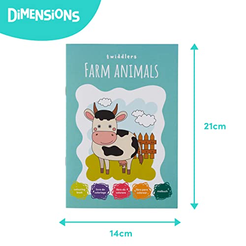 12 Mini Libri da Colorare per Bambini, Formato A5 - Divertenti Disegni Assortiti (16) con Pennarelli (4) e Adesivi Inclusi – Regalini Fine Festa Fai da Te per Bimbi e Bimbe da 4 a 8 Anni - immagine 10
