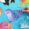 BBLIKE Puzzle Set, 6 Pezzo Giocattoli Puzzle, puzzle bambini Educativo Giocattoli Giochi Set Regalo, Giocattoli Montessori per 3 4 5 Anni Bambina Bimbo Ragazza Ragazzo (marini) - immagine 4