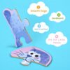 BBLIKE Puzzle Set, 6 Pezzo Giocattoli Puzzle, puzzle bambini Educativo Giocattoli Giochi Set Regalo, Giocattoli Montessori per 3 4 5 Anni Bambina Bimbo Ragazza Ragazzo (marini) - immagine 5