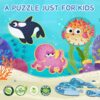 BBLIKE Puzzle Set, 6 Pezzo Giocattoli Puzzle, puzzle bambini Educativo Giocattoli Giochi Set Regalo, Giocattoli Montessori per 3 4 5 Anni Bambina Bimbo Ragazza Ragazzo (marini) - immagine 7