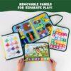 BONNYCO Busy Board Montessori Feltro Valigina Pannelli Sensoriali Montessori Tavola Montessori Giocattoli Educativi Motricità Fine | Giocattoli Regali per Ragazzi Ragazze Compleanno Natale - immagine 5