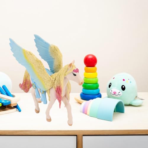 BSNRDX Mitico Figuras, Pegasus U-nicorno Colorato, Magico Energia Creatura Solido, Creatura di Energia Magica, Decorazione Scrivania, Un Regalo per la Famiglia e Gli Amici - immagine 9