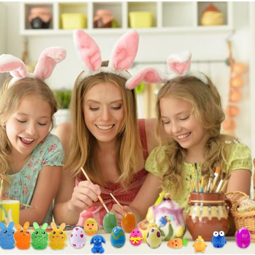 BSNRDX Uova Pasquali Colorate Uova plastica di Pasqua, Caccia alle Uova di Pasqua, Mini Giocattolo di Pasqua, Decorazione del Partito di Pasqua, Sorpresa Uovo Set 16 PCS - immagine 8