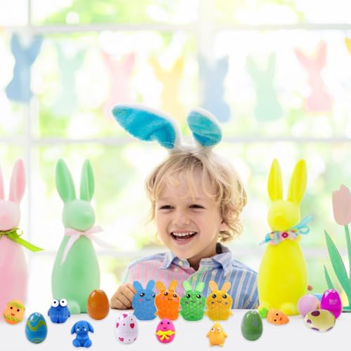BSNRDX Uova Pasquali Colorate Uova plastica di Pasqua, Caccia alle Uova di Pasqua, Mini Giocattolo di Pasqua, Decorazione del Partito di Pasqua, Sorpresa Uovo Set 16 PCS - immagine 9