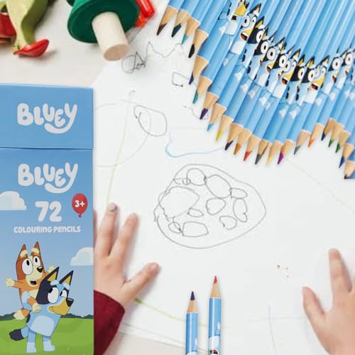 Bluey Matite Colorate - 72 Colori per Bambini Kit Colori per Bambini per Disegnare e Colorare Scatola Pastelli Colorati Assortiti - immagine 6