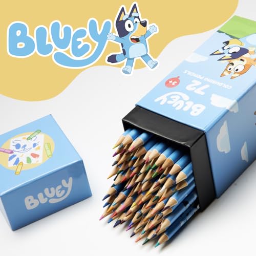 Bluey Matite Colorate - 72 Colori per Bambini Kit Colori per Bambini per Disegnare e Colorare Scatola Pastelli Colorati Assortiti - immagine 7