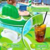 COOLJOYA Lettino da Piscina Gonfiabile Adulti | Galleggiante Gonfiabile per Piscina | Materassino Gonfiabile Mare Amaca Piscina con Maniglia e Portabicchieri 91T - immagine 3