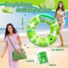 COOLJOYA Lettino da Piscina Gonfiabile Adulti | Galleggiante Gonfiabile per Piscina | Materassino Gonfiabile Mare Amaca Piscina con Maniglia e Portabicchieri 91T - immagine 4