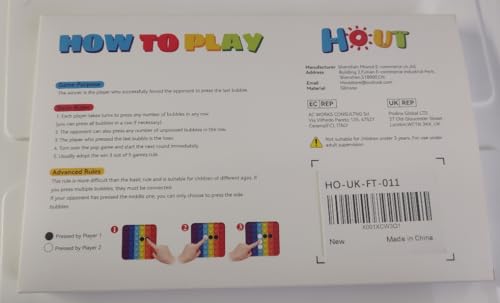HOUT® Sensoriali Pop It Fidget Toy | Forma Unica per alleviare l'ansia | Autismo ha Bisogno di Sollievo dalla Pressione Giocattolo | Colore Arcobaleno - immagine 11