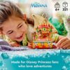 LEGO Disney Princess Moana Wayfinding Boat Building Toy 43210 Disney Princess Set di giocattoli con mini bambole Moana e Sina, statuetta del delfino, giocattolo di simulazione ispirato alla Disney per - immagine 3