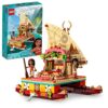 LEGO Disney Princess Moana Wayfinding Boat Building Toy 43210 Disney Princess Set di giocattoli con mini bambole Moana e Sina, statuetta del delfino, giocattolo di simulazione ispirato alla Disney per