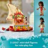 LEGO Disney Princess Moana Wayfinding Boat Building Toy 43210 Disney Princess Set di giocattoli con mini bambole Moana e Sina, statuetta del delfino, giocattolo di simulazione ispirato alla Disney per - immagine 7