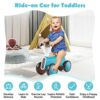 LIFEZEAL Draisienne Bambino in PP con Seduta in PU, Bicicletta senza Pedali con Ruote EVA Silensiose,Sterzo Limitato a 135°, Draisienne Bambino 10-24 Mesi con Carico di 25 KG, Blu - immagine 4