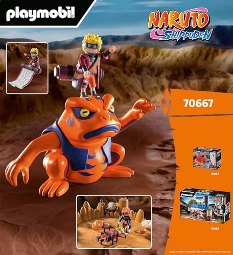 PLAYMOBIL Naruto Shippuden 70667 Naruto vs Pain, Emozionante battaglia con una base a forma di cratere e il rospo gigante Gamakichi, giocattolo per bambini dai 5 anni in su - immagine 6