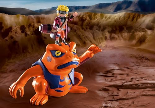 PLAYMOBIL Naruto Shippuden 70667 Naruto vs Pain, Emozionante battaglia con una base a forma di cratere e il rospo gigante Gamakichi, giocattolo per bambini dai 5 anni in su - immagine 7