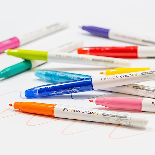 Pilot Frixion Colors Pennarelli, Astuccio Da 12 Pennarelli Colorati, Pennarelli Per Colorare Ultra Lavabili E Resistenti Con Inchiostro Sensibile Al Calore, Pennarelli Colorati Punta Media Da 2,5 mm - immagine 7
