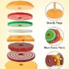 Vanmor Giocattolo Montessoriano in Legno per Impilare L'hamburger per 3+, Gioco Di Finzione Con Il Modello Del Puzzle Dell'hamburger, Strumento Didattico Di Attività Educativa per La Scuola Materna - immagine 4
