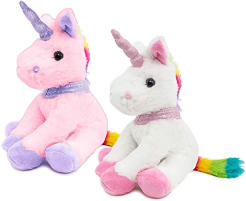 Brubaker Unicorno in Peluche - 21 cm Colore Fantasiosi e Occhi Scintillanti