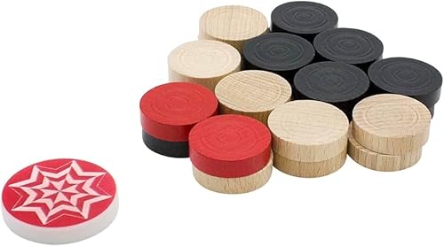 GICO Carrom pedine legno torneo professionali con Striker Standard Class 15g pedina battante - 2102