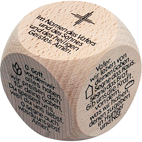 GICO Cubo di preghiera da tavolo, per bambini e adulti, in legno, battesimo, comunione, 5983
