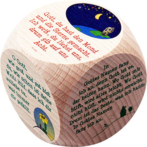 GICO Cubo di preghiera mattina e serata – per bambini e adulti in legno – battesimo comunione – 5989