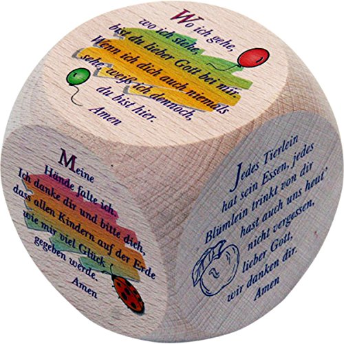 GICO Cubo di preghiera per bambini, per bambini e adulti, in legno, battesimo, comunione, 5987