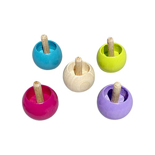 GICO Girarrosto in legno con 4 colori pastello, 1 naturale