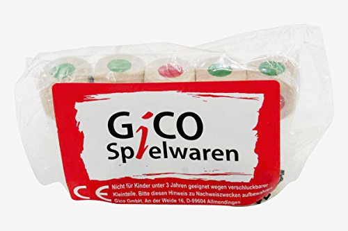 GICO Set di cubi colorati in legno – Assortimento 2 x 30 mm e 5 x 16 mm - immagine 3