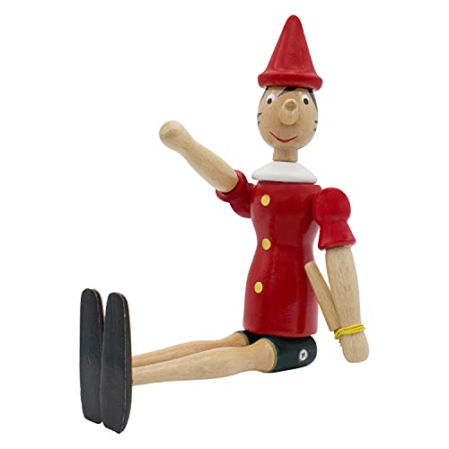 Gico - Pinocchio in legno, lunghezza: 38 cm. Fabbricato in Italia, 9013.