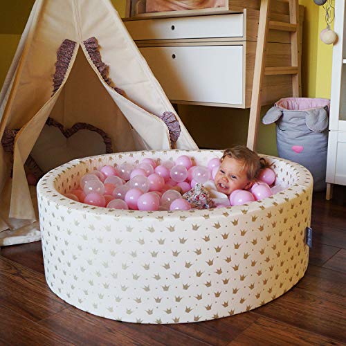 KiddyMoon 200 ∅ 7CM Palline Morbide Colorate Per Piscina Bambini Fatto In EU, Grigio/Bianco/Rosso/Nero - immagine 9