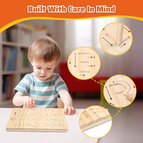 Labirinto Magnetico di Colori e Numeri Lettere in Legno Tracing Board Alfabeto Gioco di smistamento Magnetico dei Colori Montessori precoce STEM Giocattolo prescolare Regalo per Bambini di 3+Anni - immagine 5