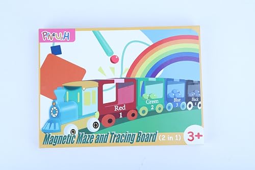 Labirinto Magnetico di Colori e Numeri Lettere in Legno Tracing Board Alfabeto Gioco di smistamento Magnetico dei Colori Montessori precoce STEM Giocattolo prescolare Regalo per Bambini di 3+Anni - immagine 9