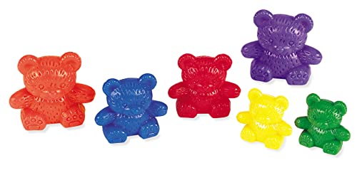 Learning Resources - Set di 96 contatori arcobaleno per famiglia di orsi, set di 96 pezzi, per confrontare dimensioni, peso e colore - immagine 8