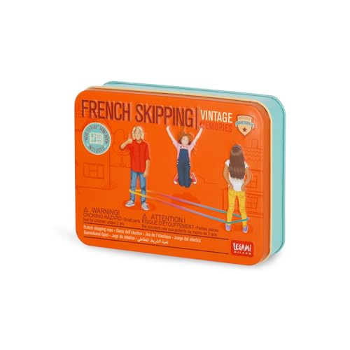 Legami - Gioco dell'Elastico, French Skipping, Gomma Elastica per Bambini, Giochi da Saltare, Vintage Memories, Idea Regalo, Scatola Conserva Corda Inclusa, Corda per Salto - immagine 6