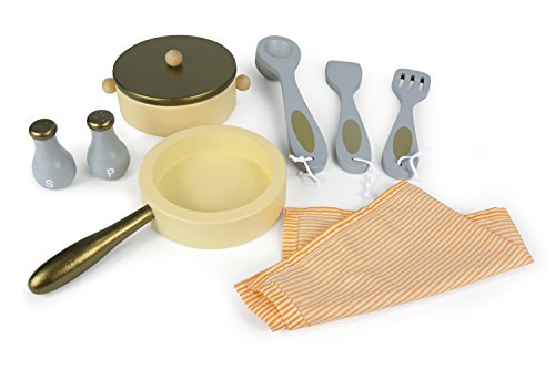 Leomark Cuisine Vintage in legno, giocattolo per bambini, gioco d'imitazione, educazione tavola divertimento, accessori da cucina, dimensioni: 59cm x 30cm x 75cm (LxPxA) - immagine 8