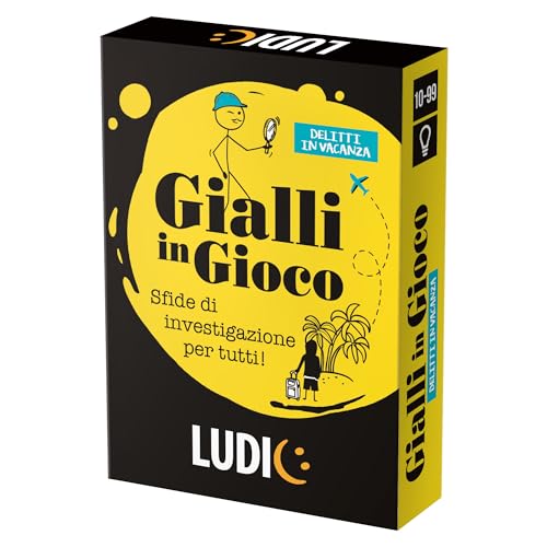 Ludic Gialli in Gioco Delitti in vacanza Sfide di investigazione per tutti IT58790 Gioco Di Società Formato Viaggio per 2+ Giocatori
