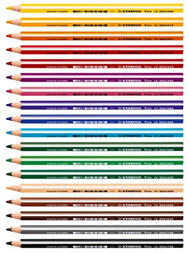 Matita colorata triangolare - STABILO Trio thick - Astuccio da 18 - Colori assortiti - immagine 3