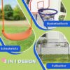 Outsunny Altalena per bambini da 3 a 8 anni, in acciaio, blu scuro - immagine 4