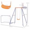Outsunny Altalena per bambini da 3 a 8 anni, in acciaio, blu scuro - immagine 6